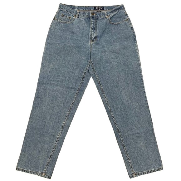 Eddie Bauer Denim - Eddie Bauer High-Waisted Denim Jeans Womens Size 18 Light Wash Relaxed Fit